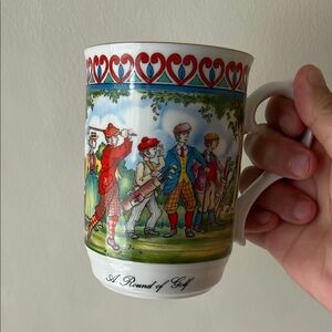 Vintage Golf-Themed Mug Sadler